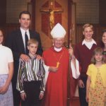 As a student of the Apostolic School in New Hampshire with his family at his Confirmation in 2002.